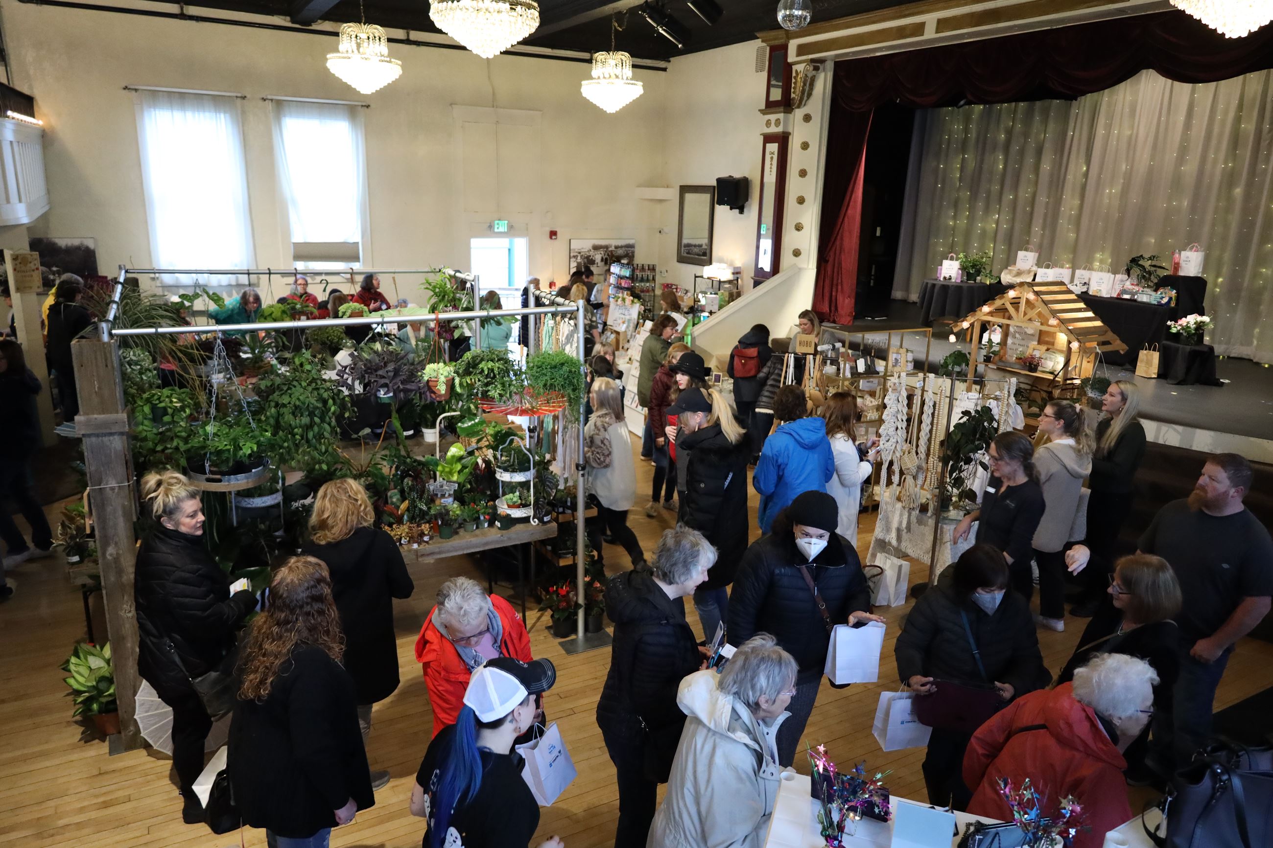 People shopping at the Treat Your Self event