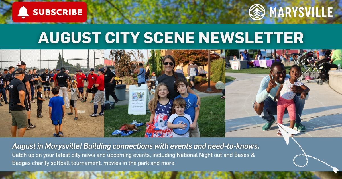 This is a graphic for the August 2025 edition of City Scene