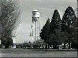 Historical photo of the Marysville Water Tower in black and white