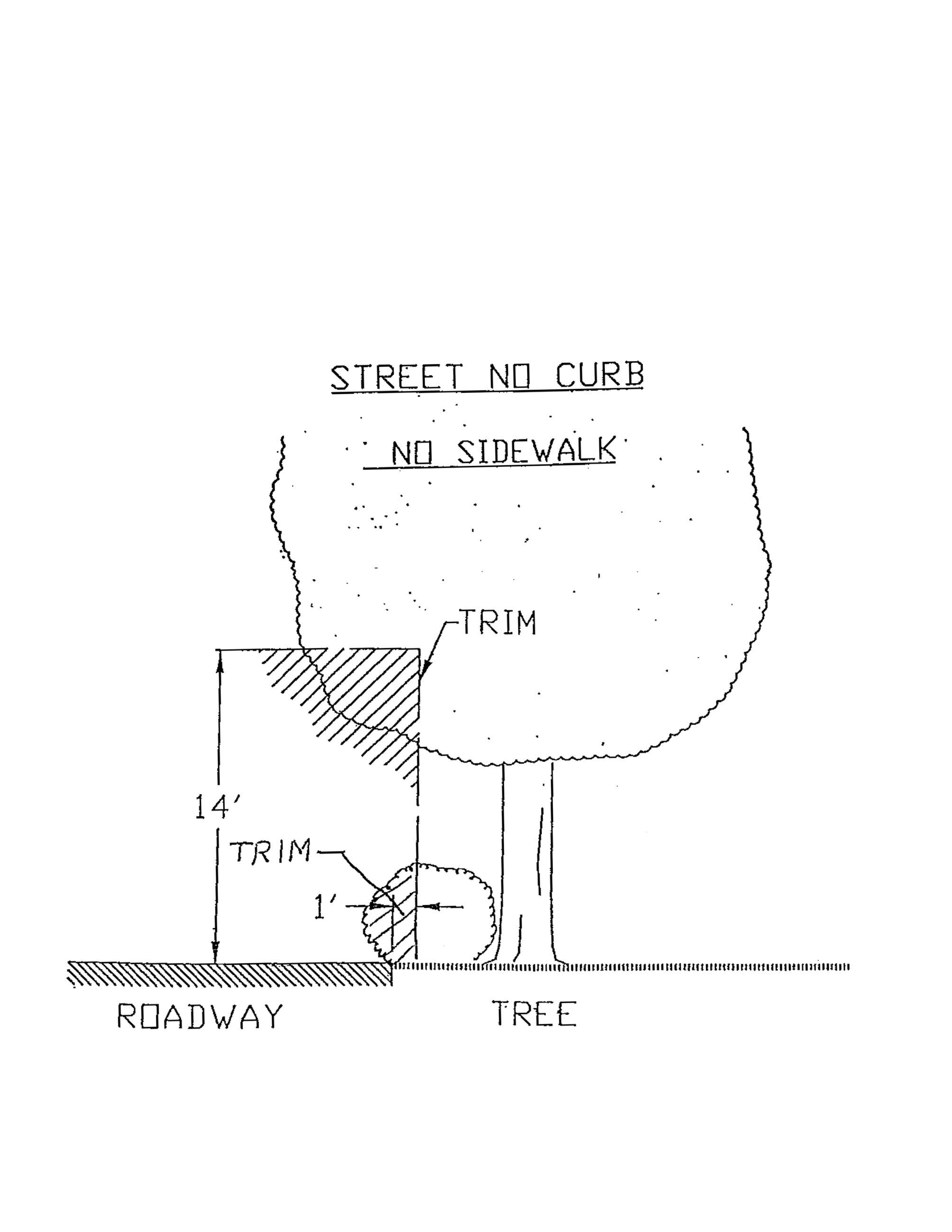 Street with NO Curb or Sidewalk