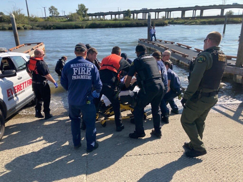 MFD rescues swimmer from Ebey Slough